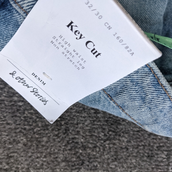 Bnwt & other stories key cut jeans w32 L30 high waist straight leg - Picture 3 of 6